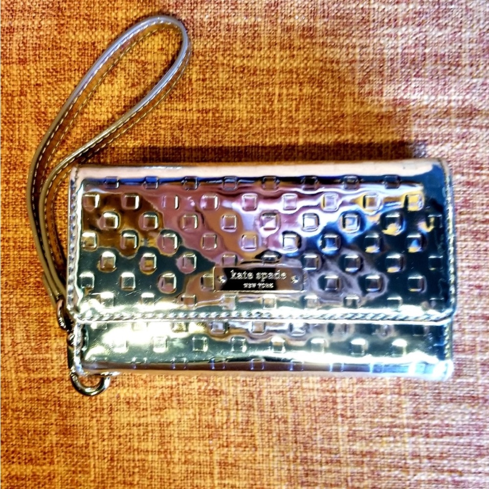 Kate Spade Metallic Wristlet
